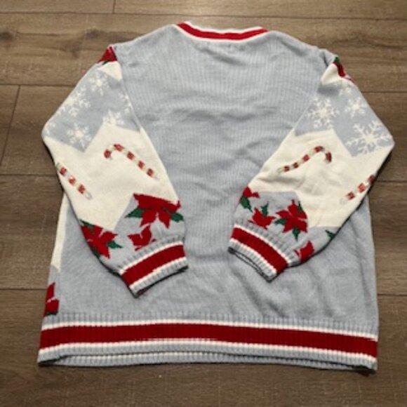 NEW 33 Degrees Women’s Christmas Holiday Sweater Size XXL V Neck Sequins - Picture 13 of 13